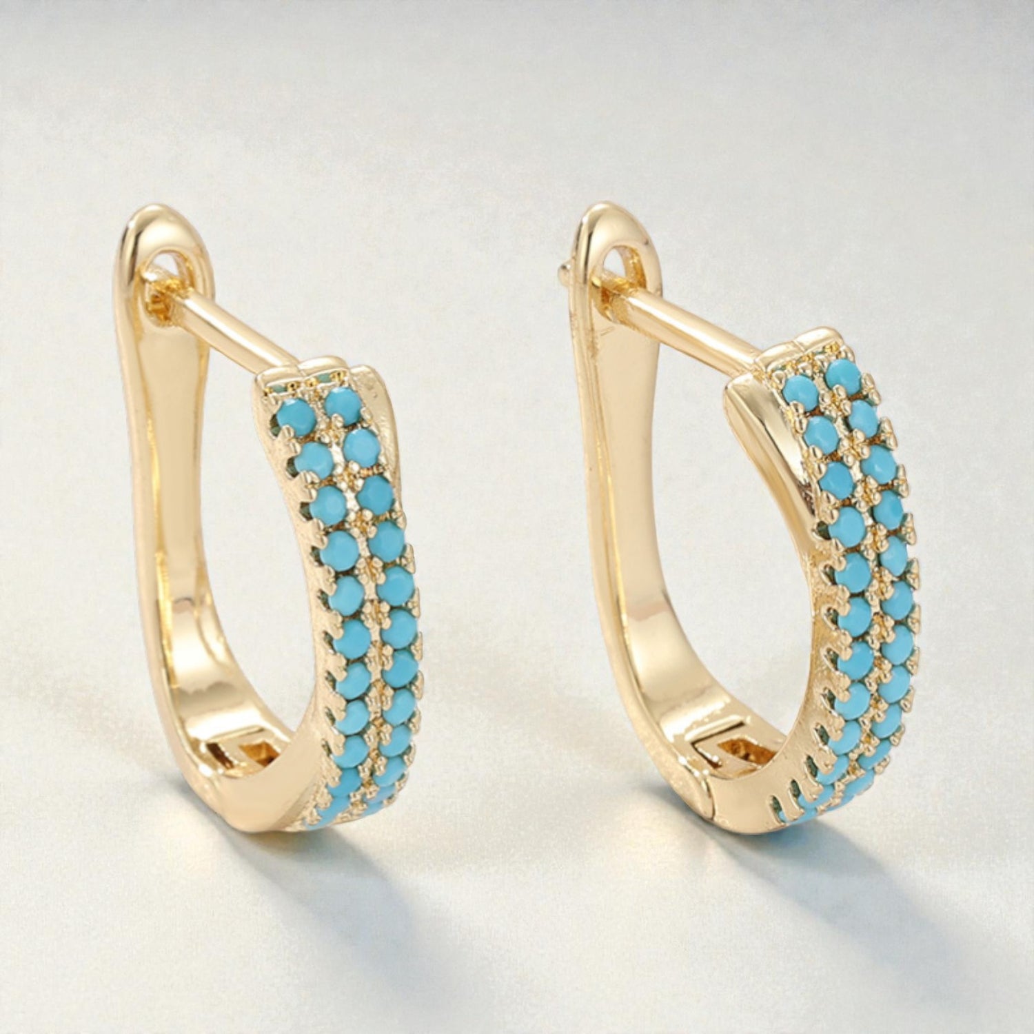 Brincos Argola Turquesa Elegance