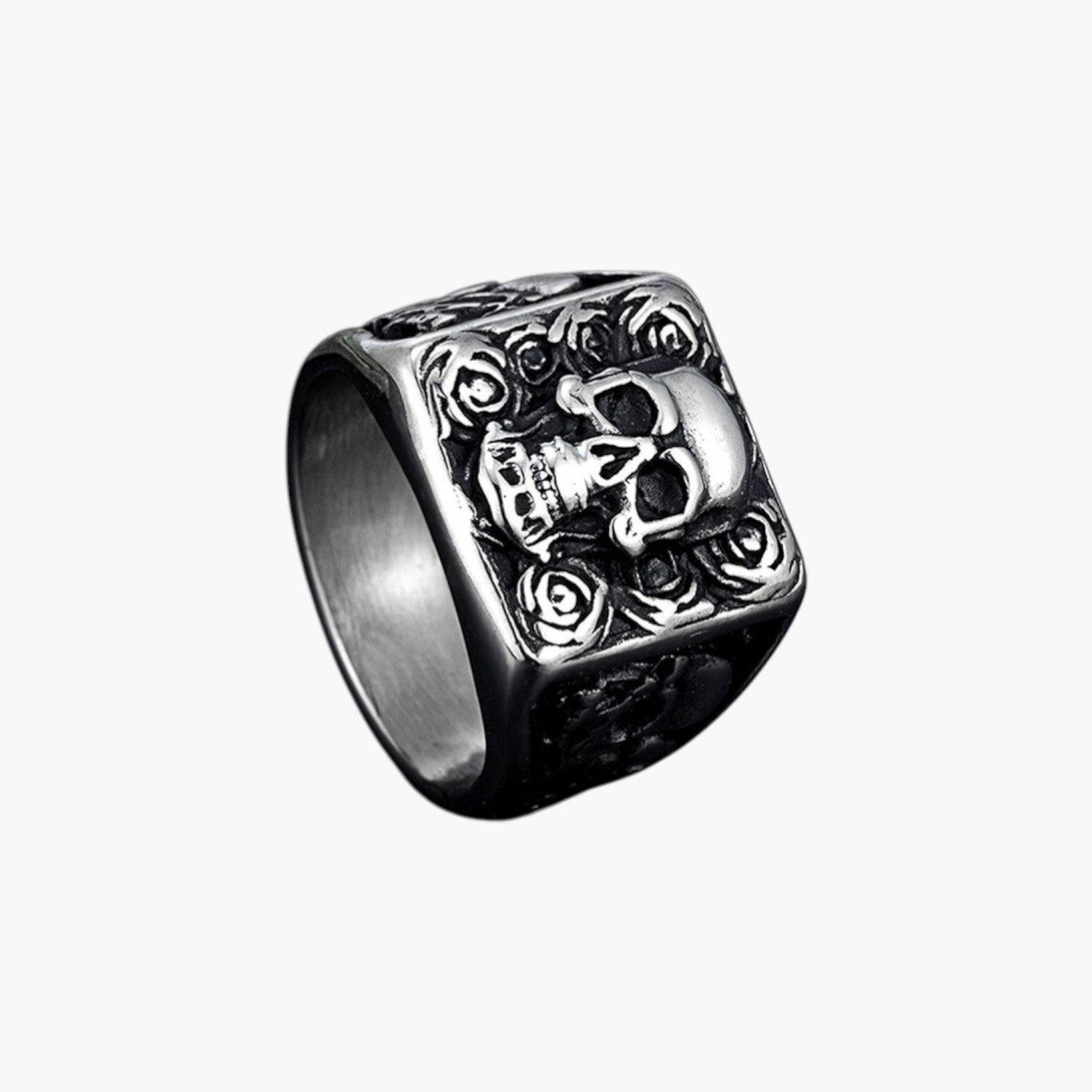 Anel Skull em Aço Inoxidável 316L