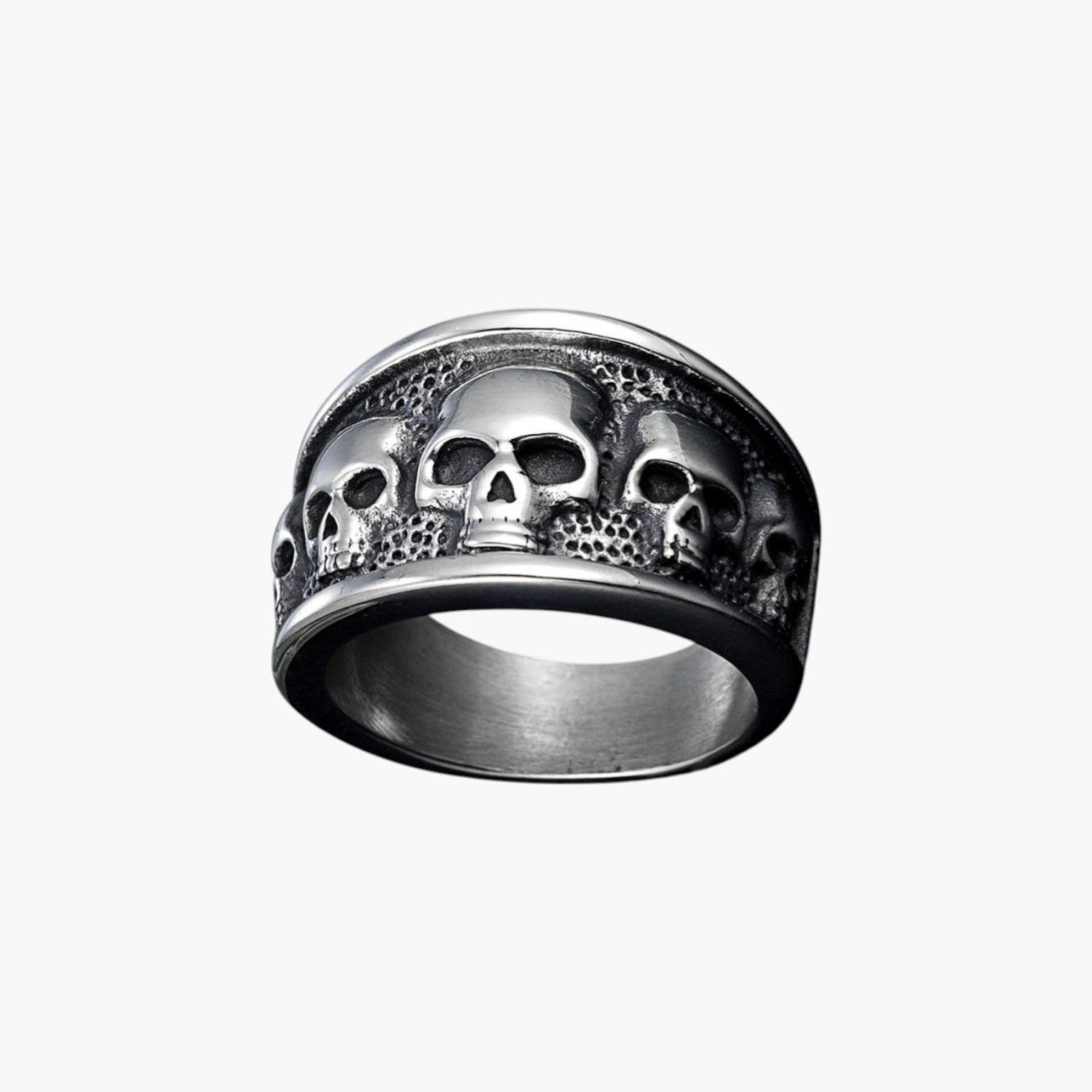 Anel Skull em Aço Inoxidável 316L