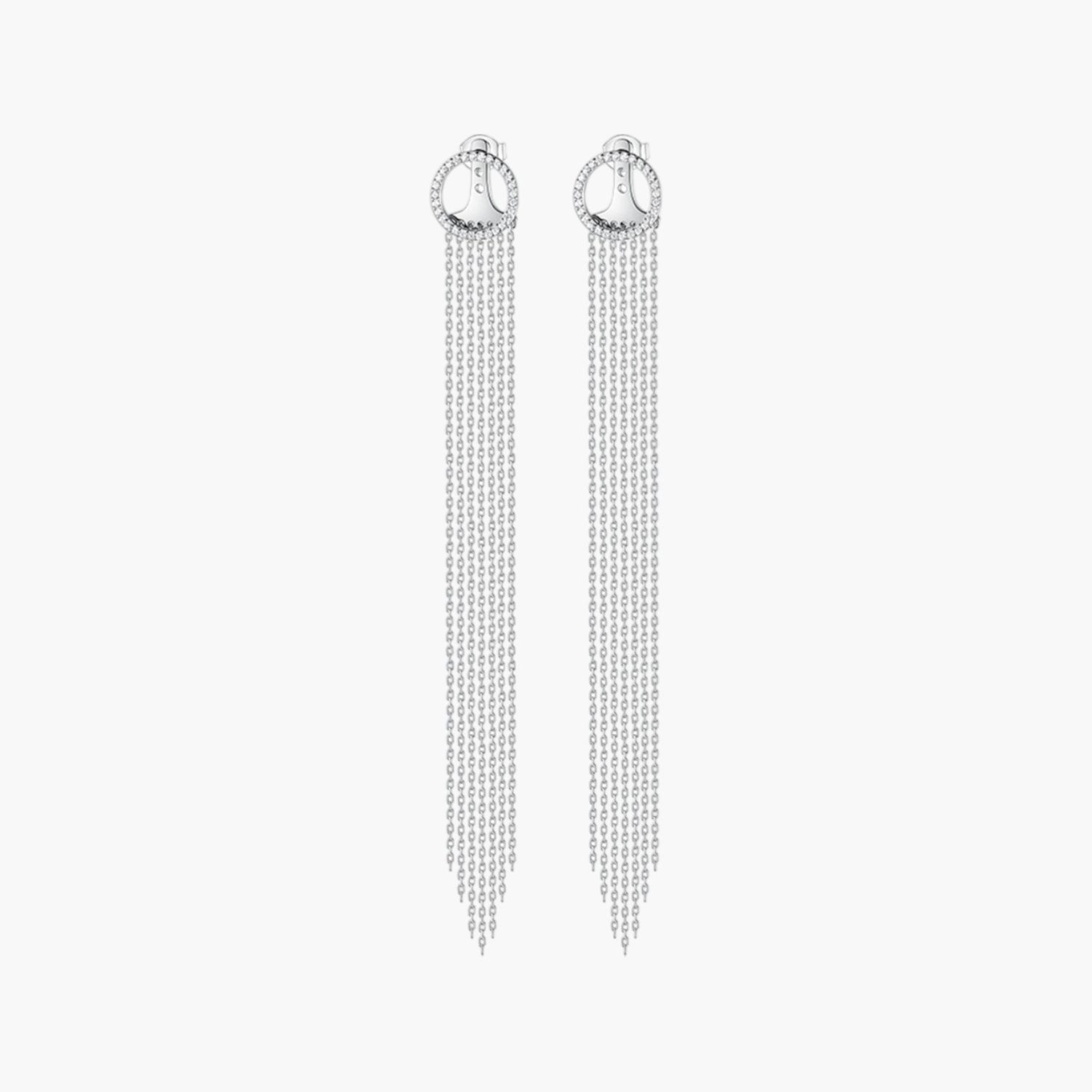 Brincos Longos em Prata 925 com Zircónias