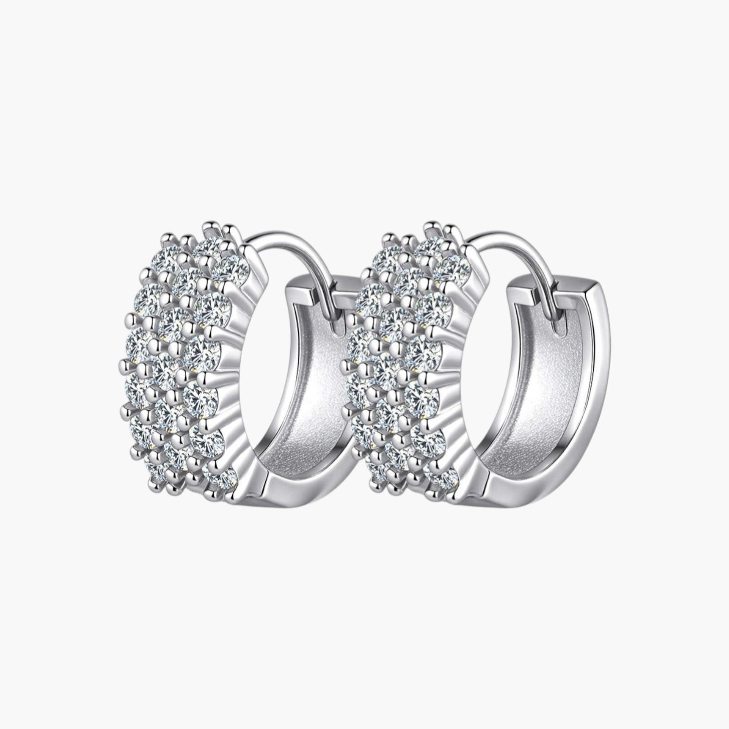 Brincos em Prata 925 com Moissanite