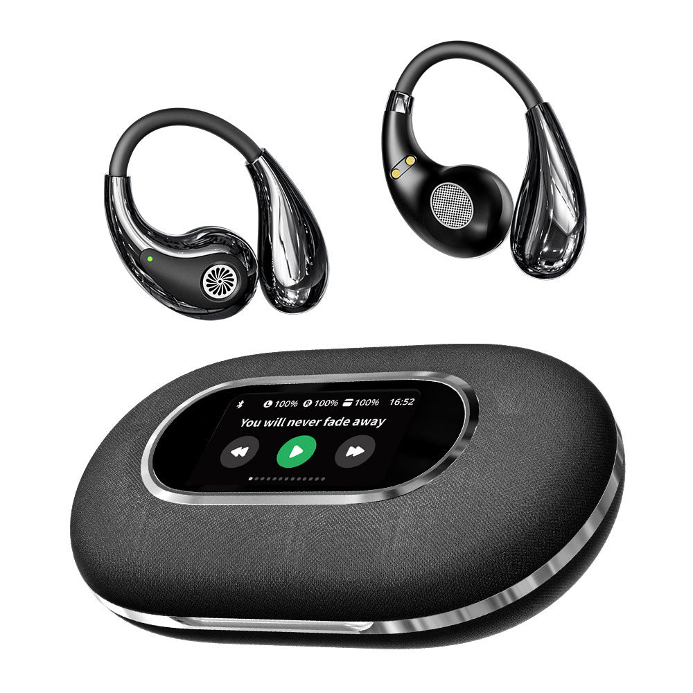 Auriculares Bluetooth com Cancelamento de Ruído e Estojo com Ecrã Tátil