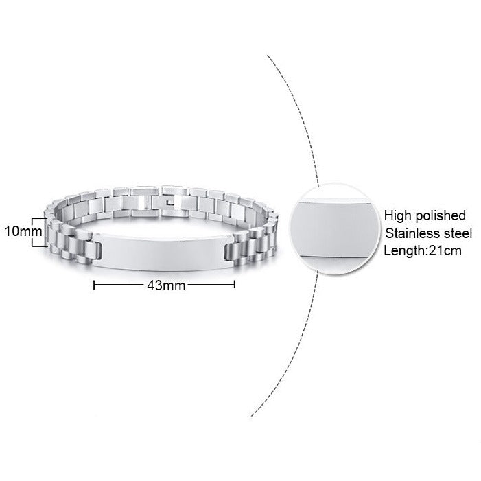 Pulseira em Aço Inoxidável