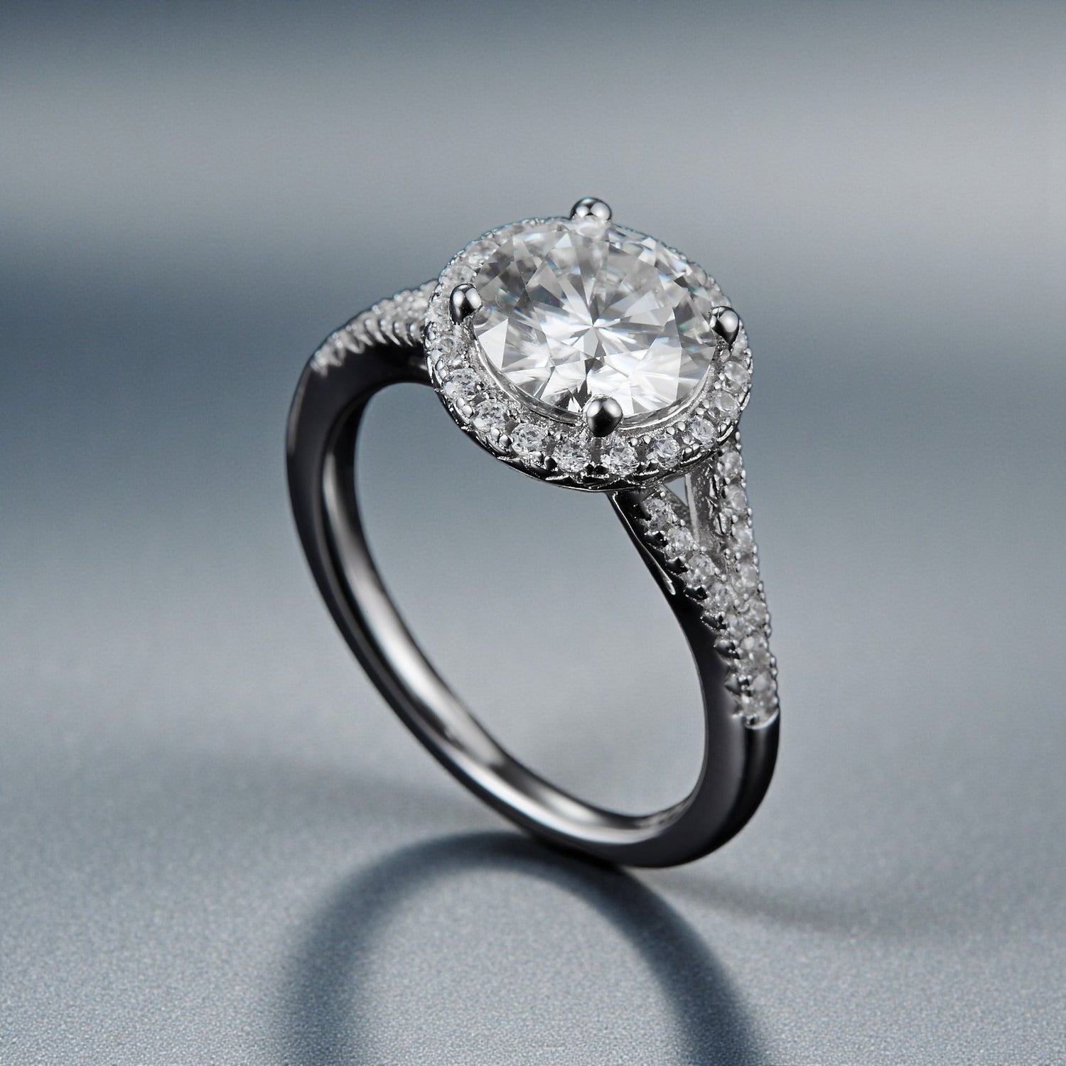 Anel em Prata 925 com Moissanite