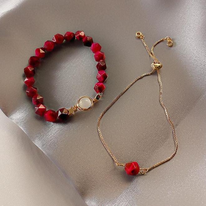 Conjunto de 2 Pulseiras em Pedra Natural