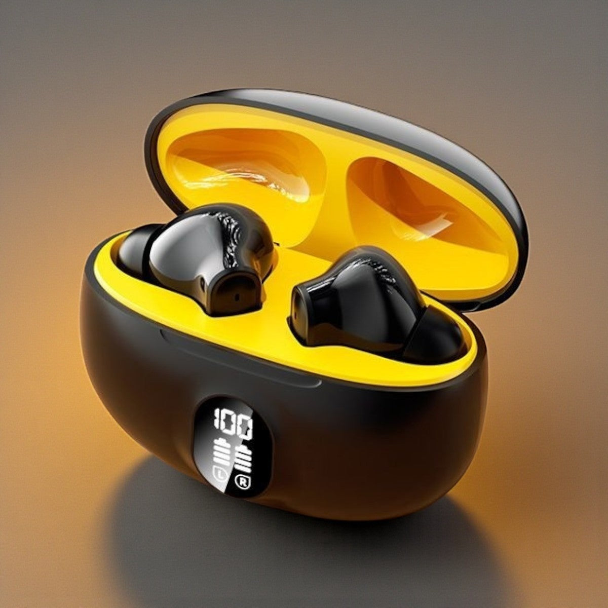 Auriculares TWS Semi-In-Ear com Visor Digital, ANC Avançado e Autonomia Prolongada