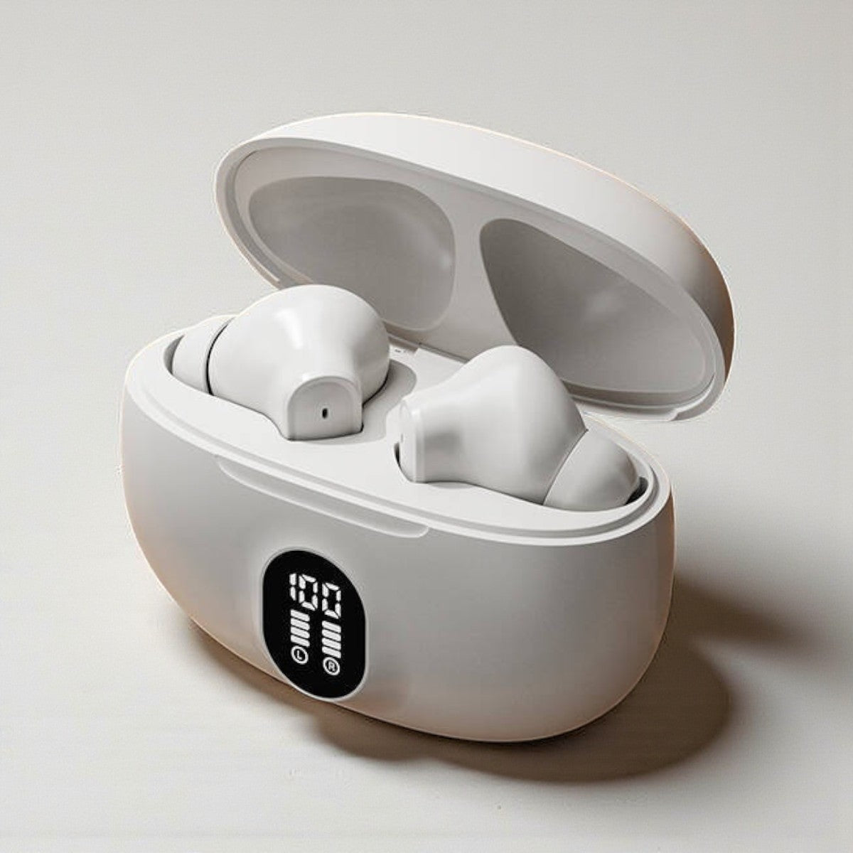 Auriculares TWS Semi-In-Ear com Visor Digital, ANC Avançado e Autonomia Prolongada