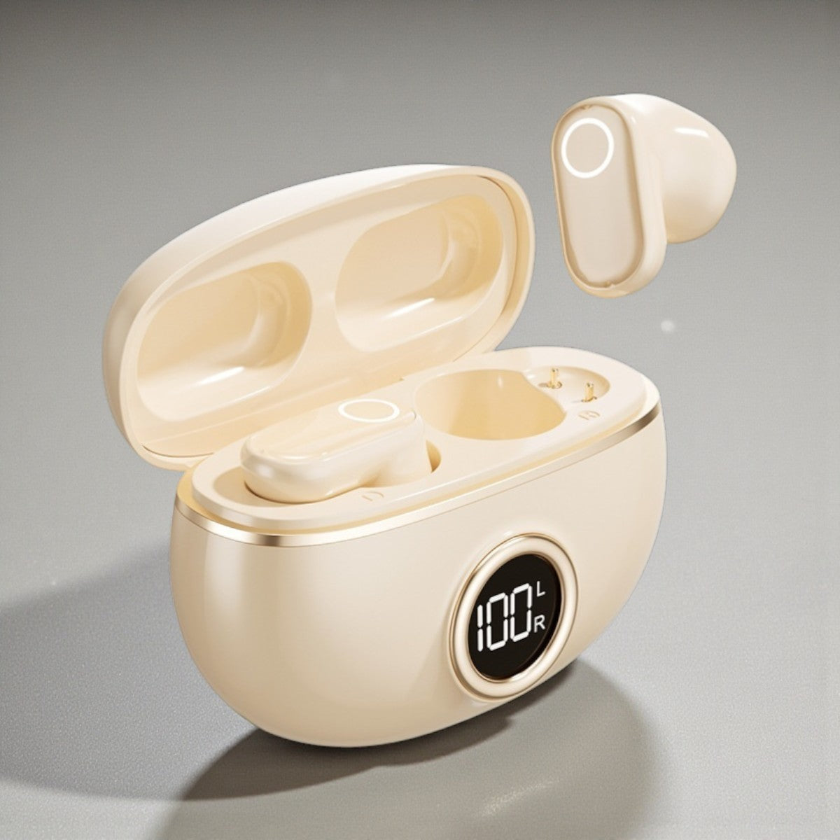 Auriculares Bluetooth Semi-In-Ear com Som Hi-Res, Display Digital e Autonomia Prolongada