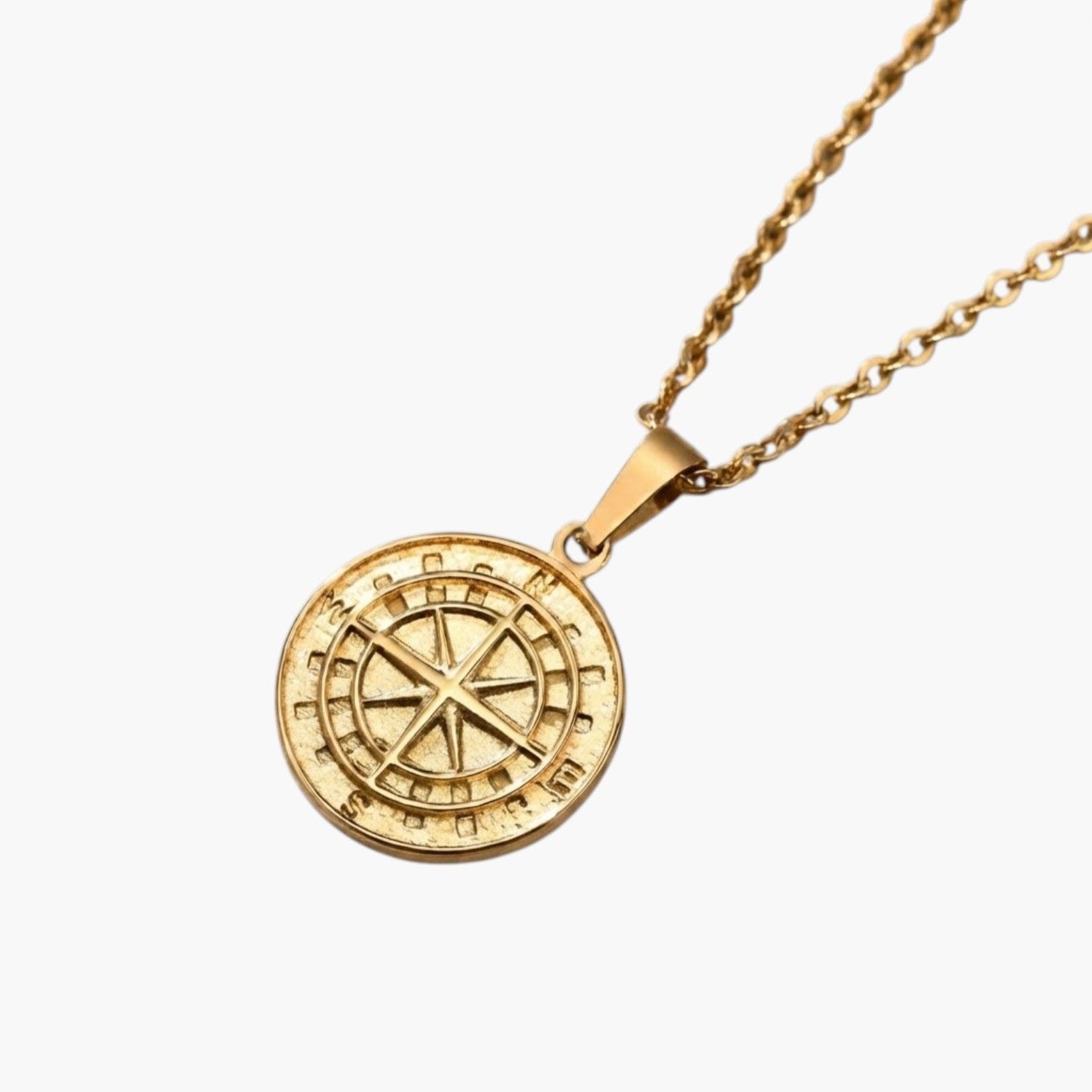 Colar Compass em Aço Inoxidável