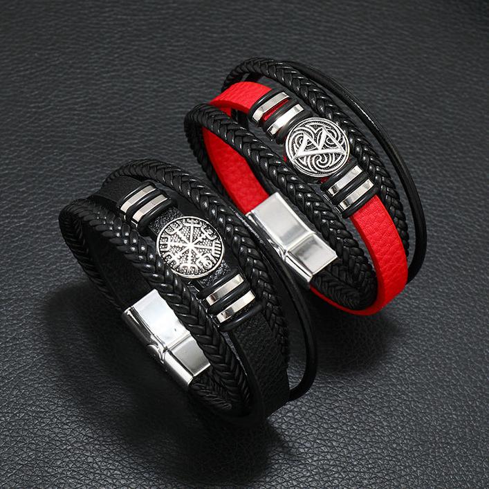 Pulseira Compass de Couro