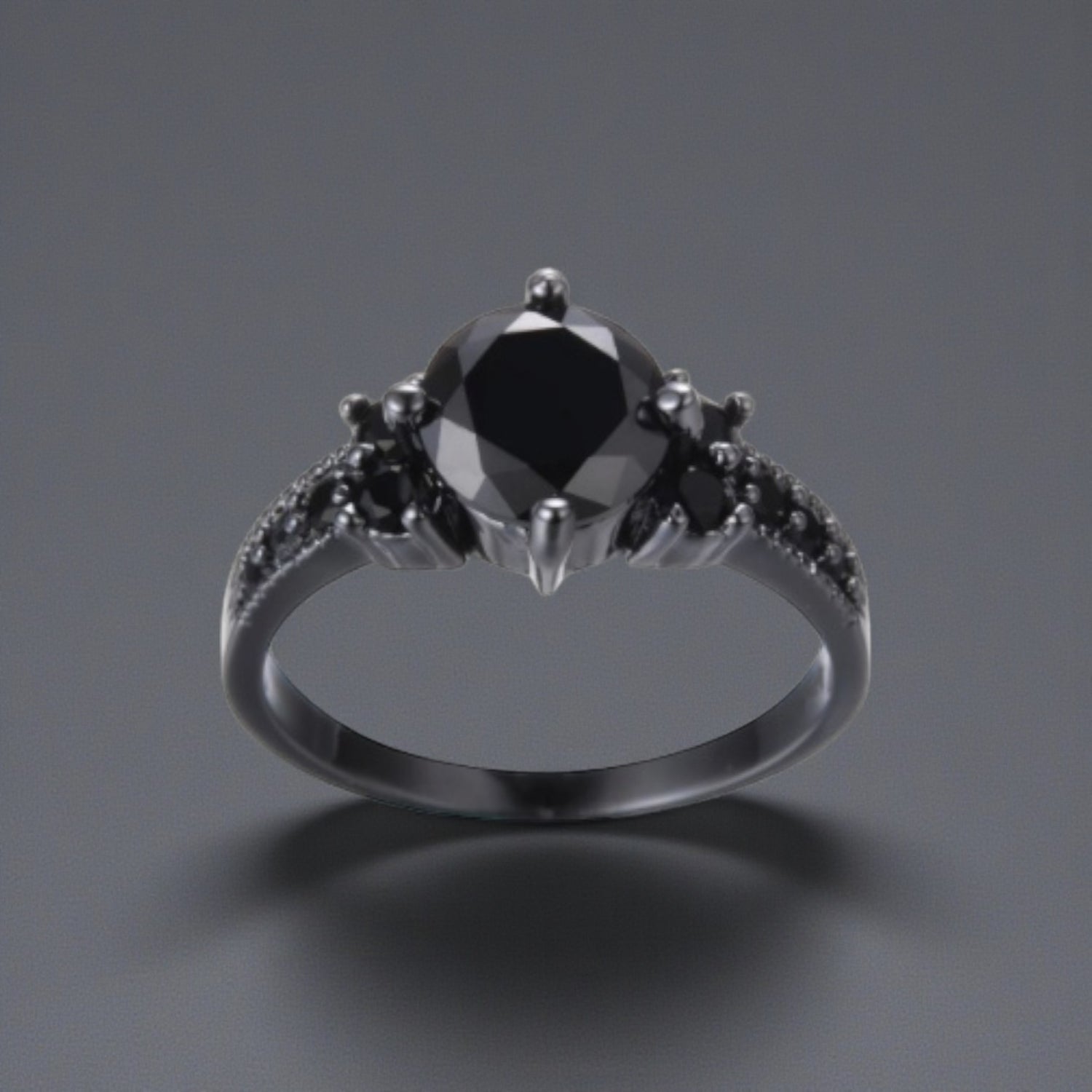 Anel Solitário Noir