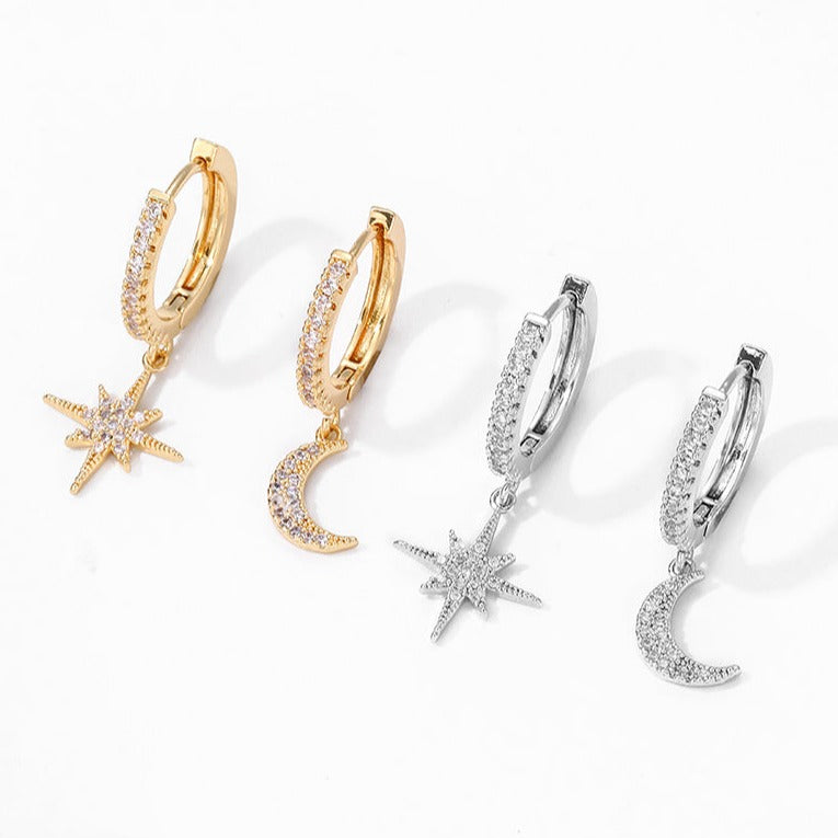 Brincos Star Moon