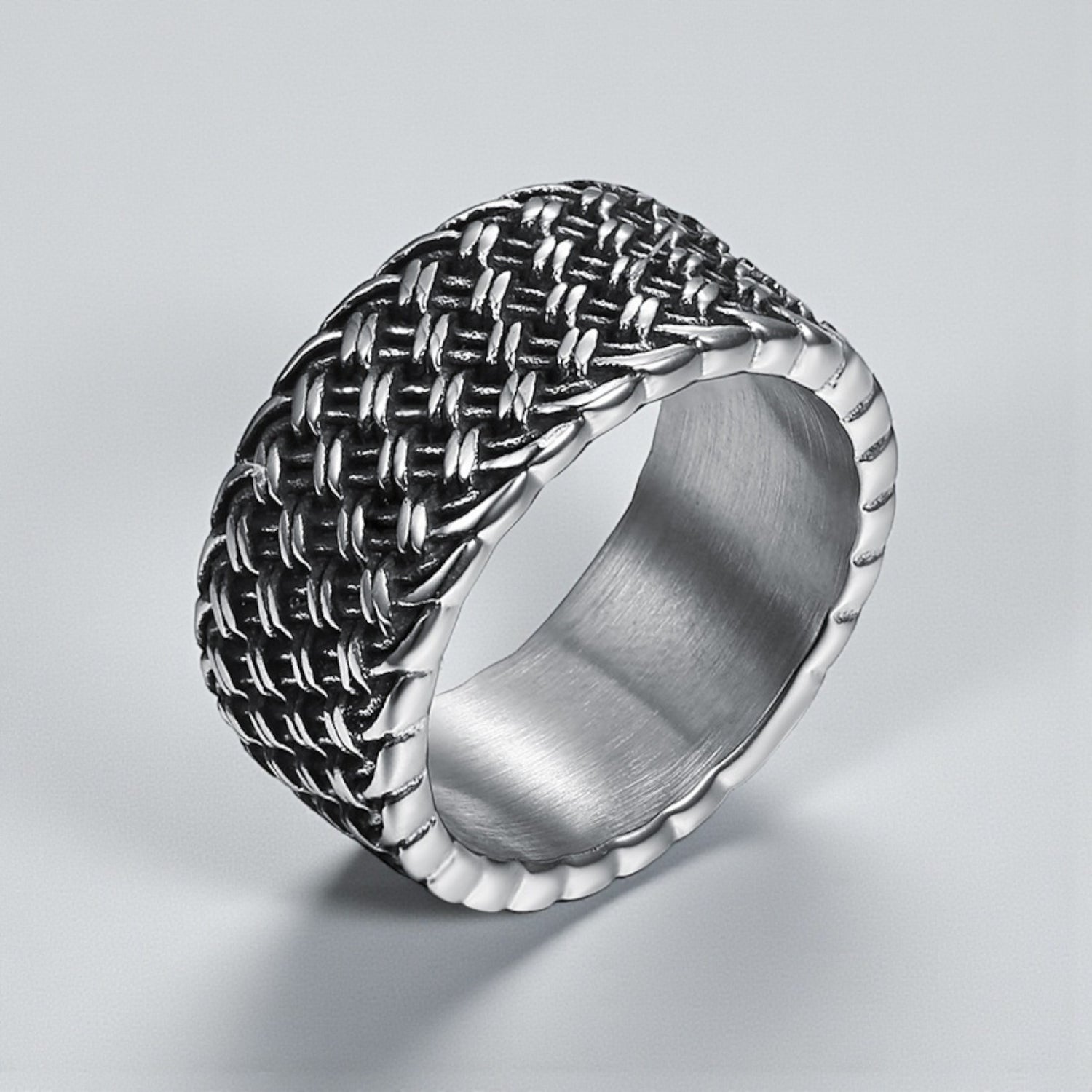 Anel Retro em Aço Inoxidável