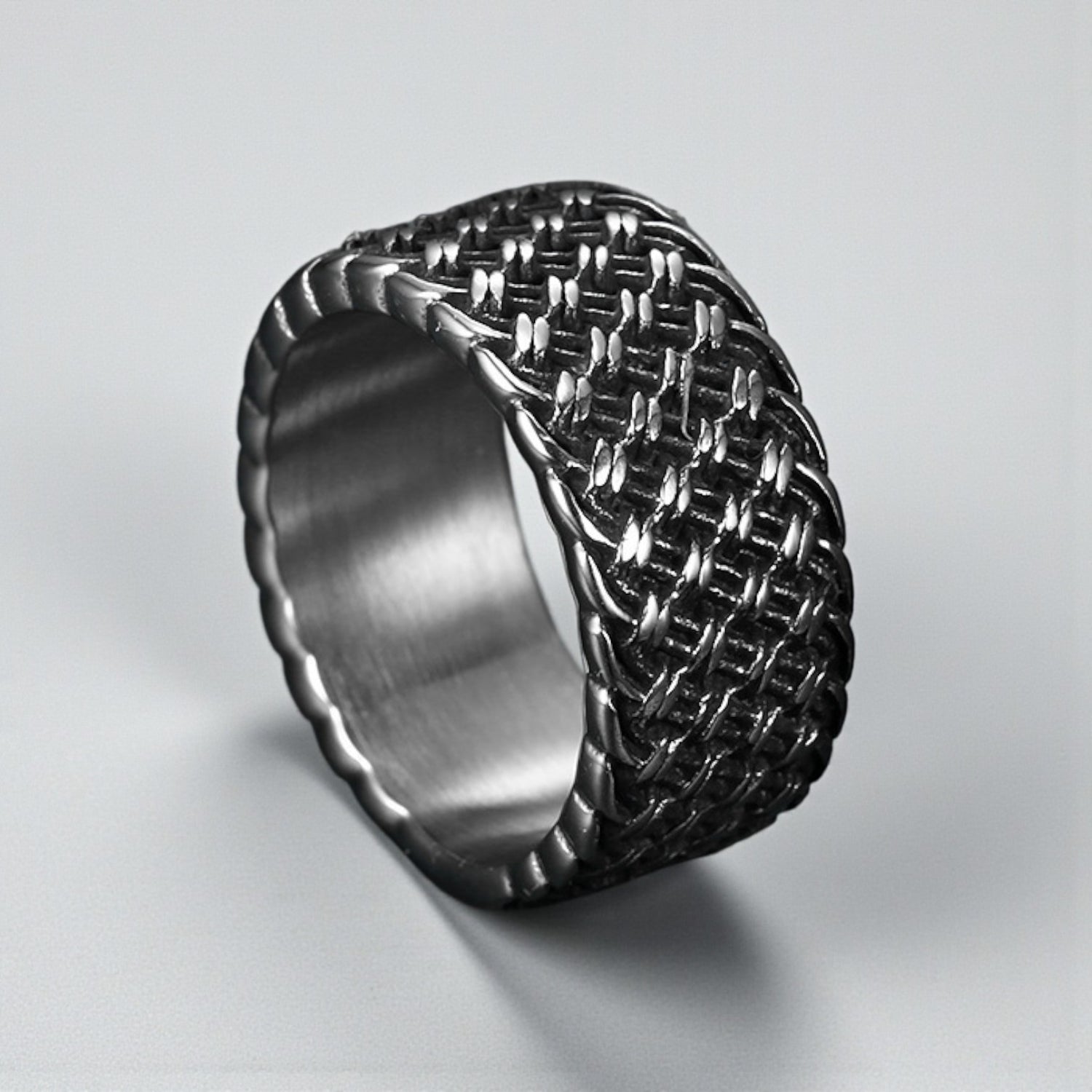 Anel Retro em Aço Inoxidável