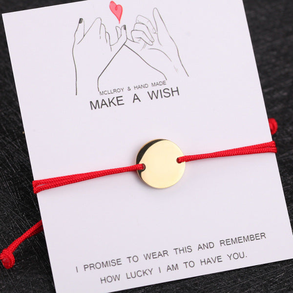 Pulseira Make a Wish Personalizada em Aço Inoxidável