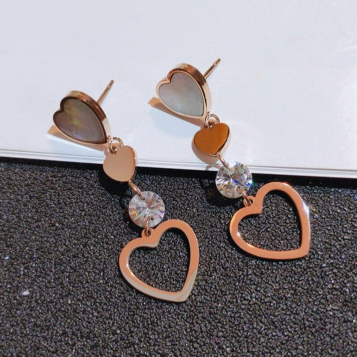 Brincos Heart em Aço Inoxidável 316L