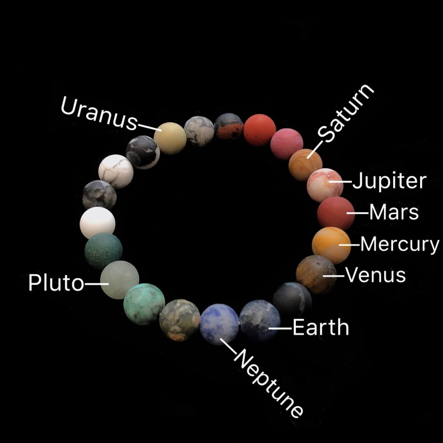 Planetary Bracelet in Natural Stone