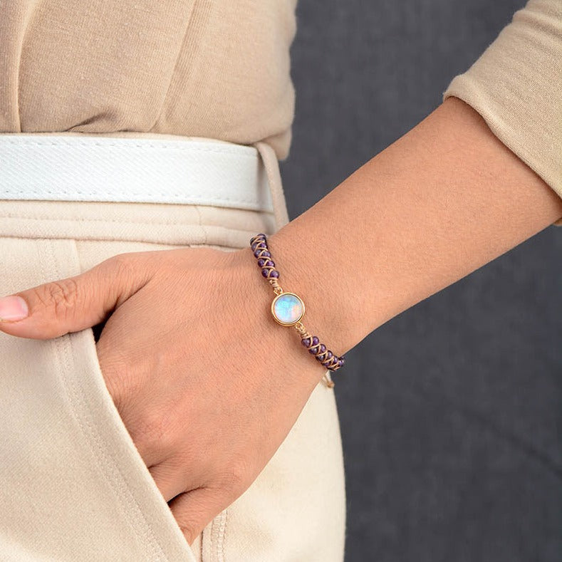 Pulseira em Pedra Natural Ametista