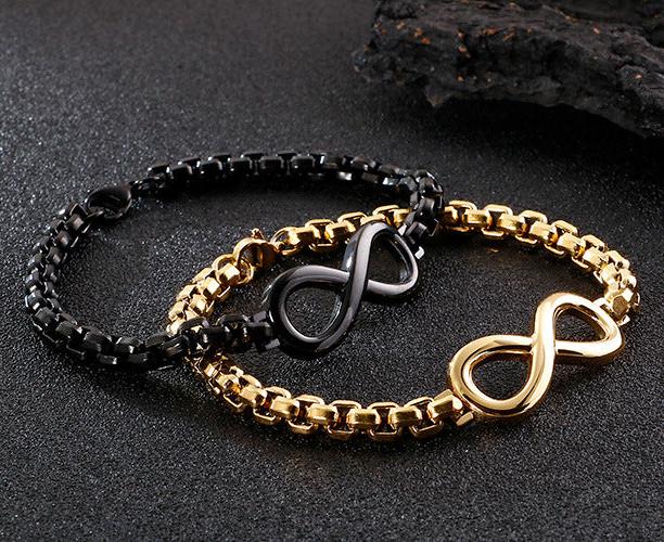 Pulseira Infinito em Aço Inoxidável