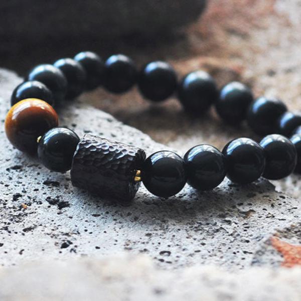 Pulseira em Pedra Natural Obsidiana