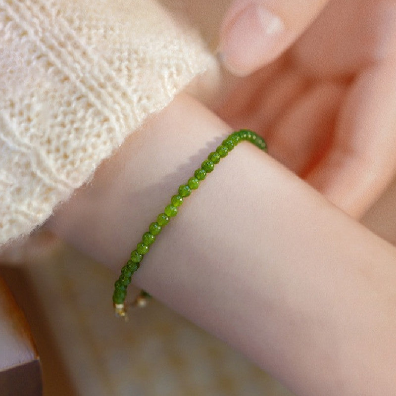 Retro Chalcedony Bracelet in Natural Stone