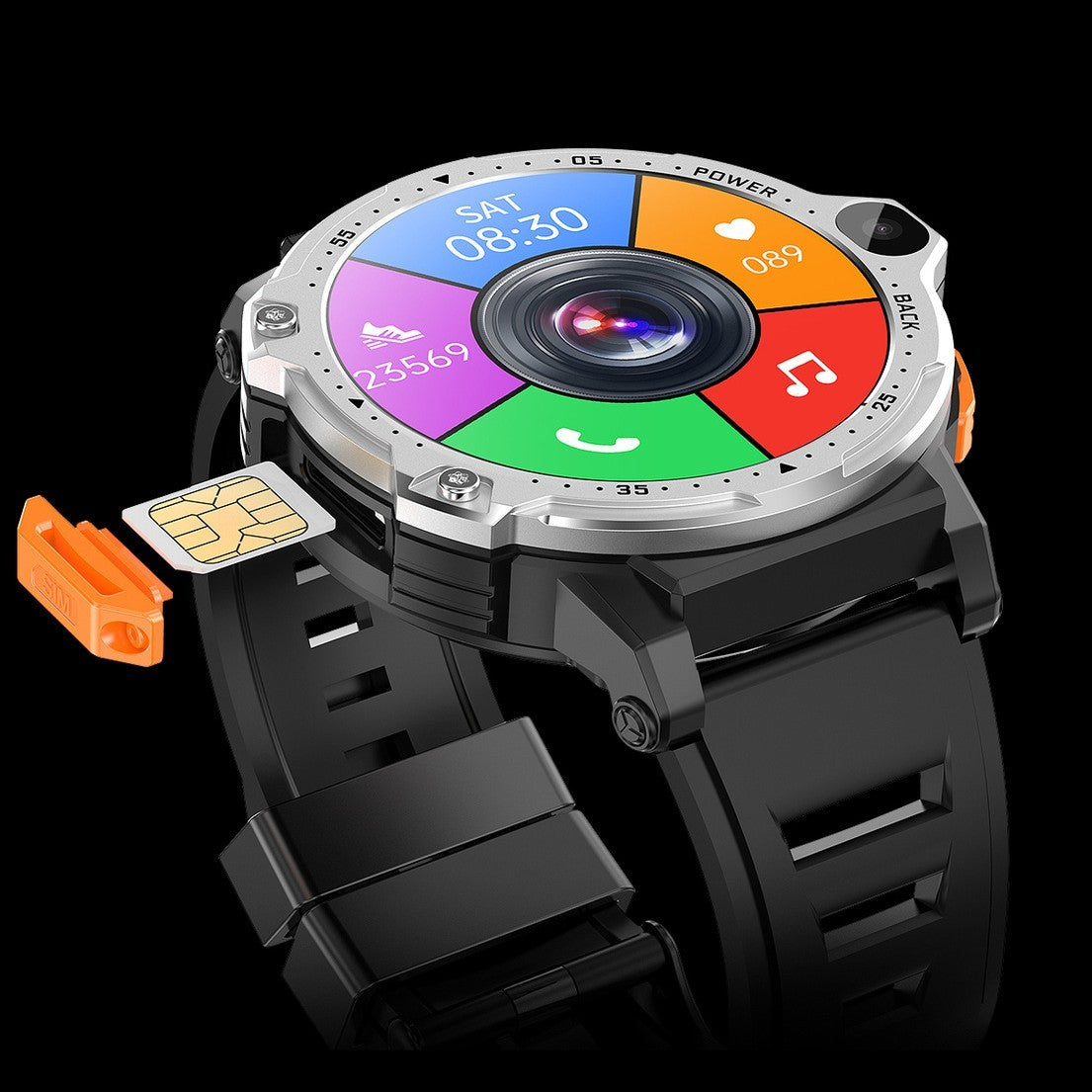 Smartwatch Dual Camera 4G Plug-in Card