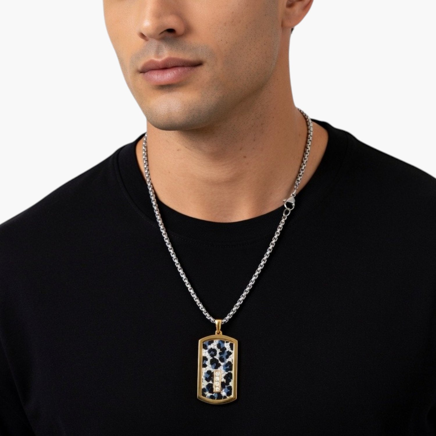 Colar em Aço Inoxidável com Pendente