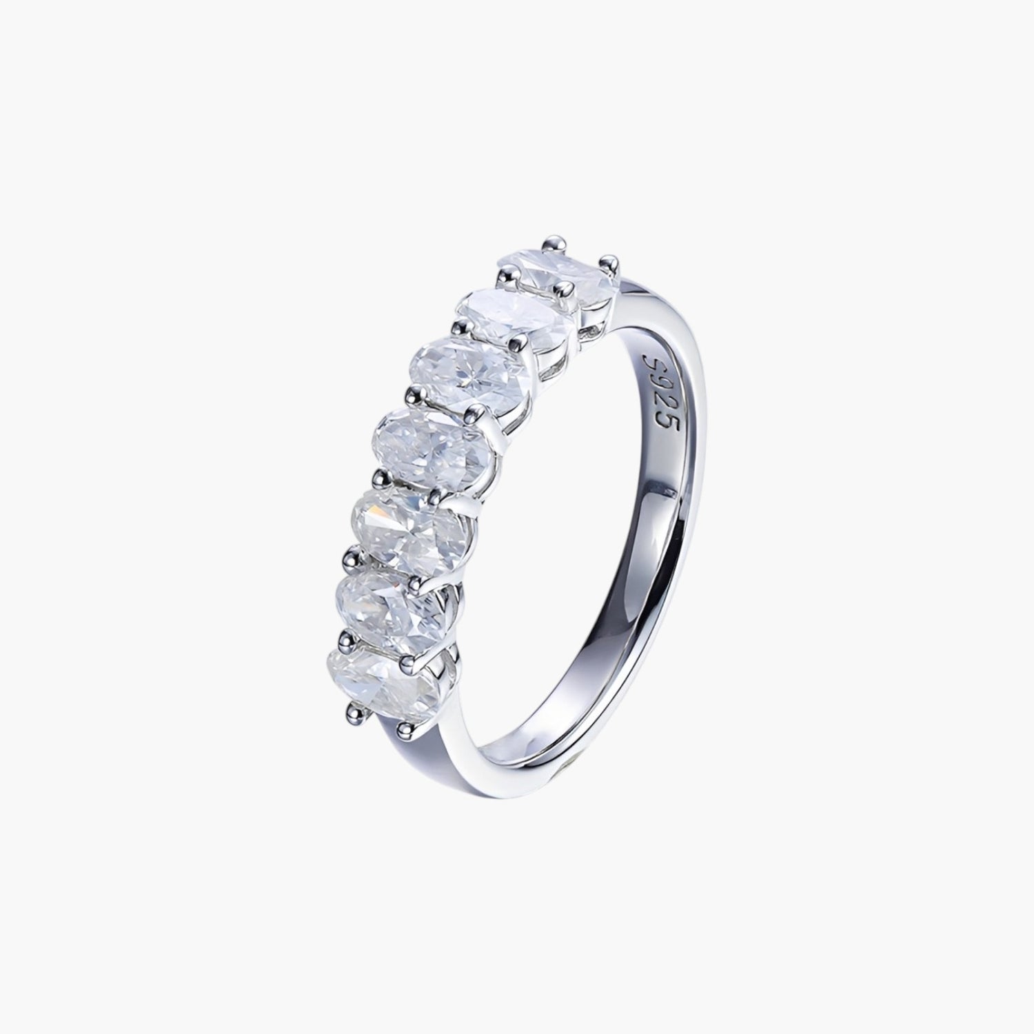 Anel Alliance em Prata de Lei 925 com Moissanite