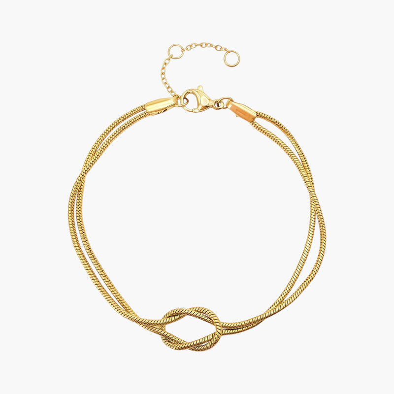 Pulseira Nó Simbólico em Aço Inoxidável