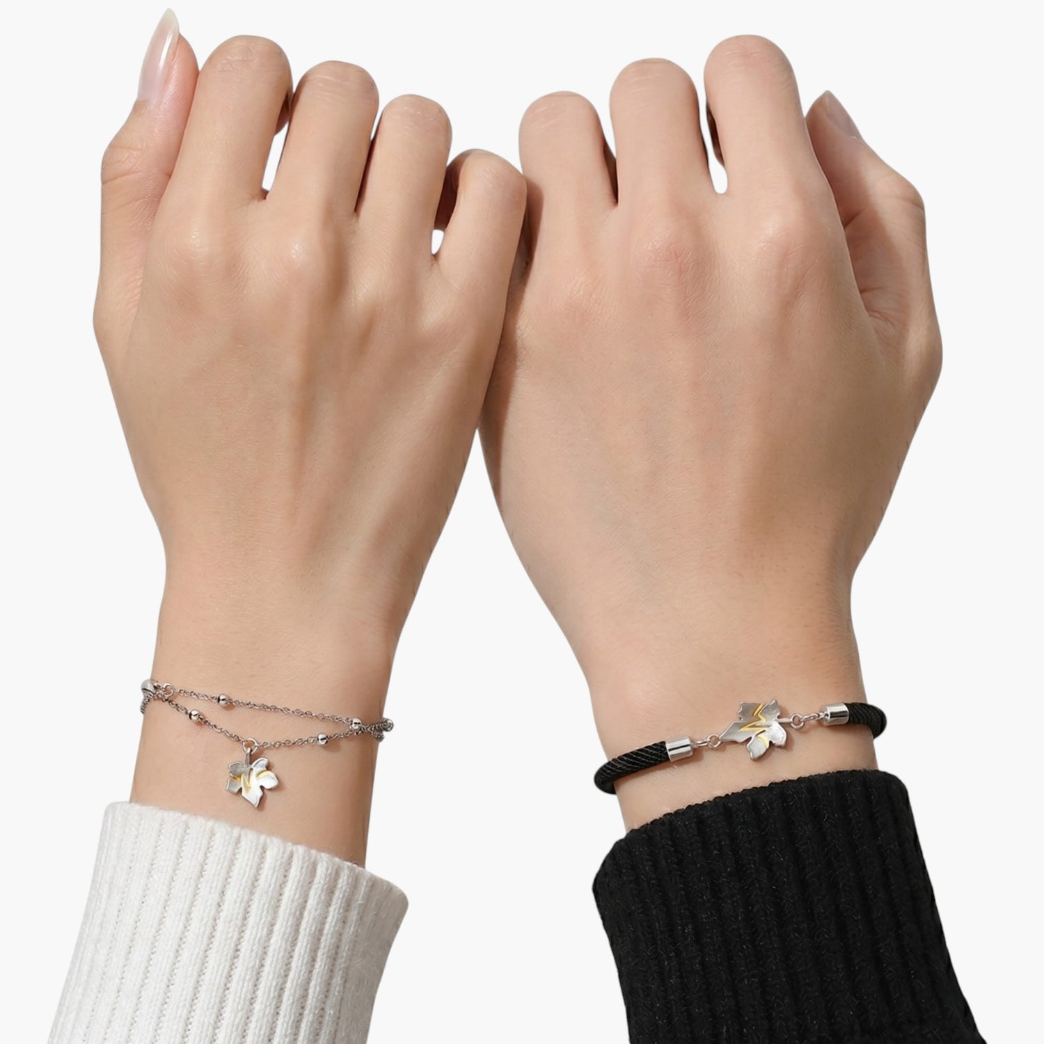 Pulseira de Casal em Prata de Lei 925