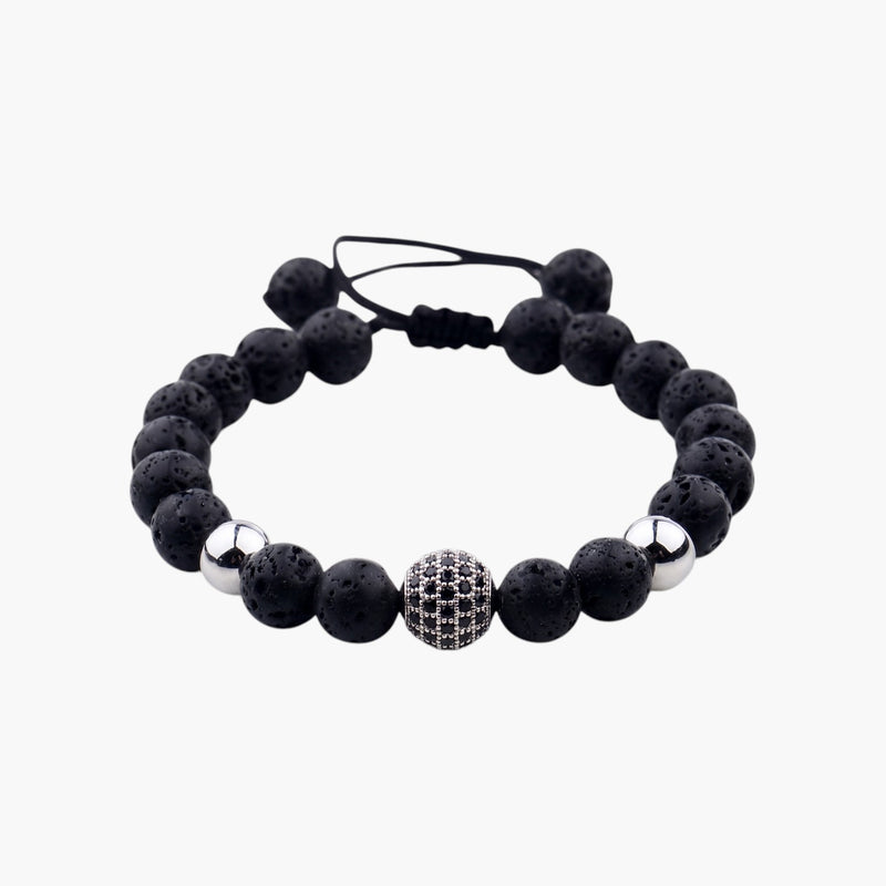 Pulseira em Pedra Natural com Detalhes em Zircónia