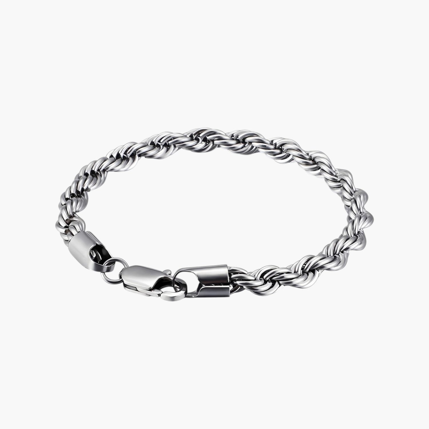 Pulseira Corrente Torcida em Aço Inoxidável 316L