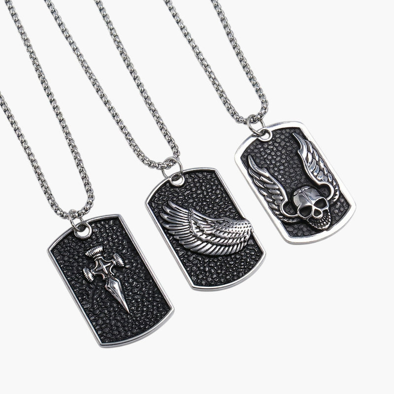 Colar Insígnia em Aço Inoxidável