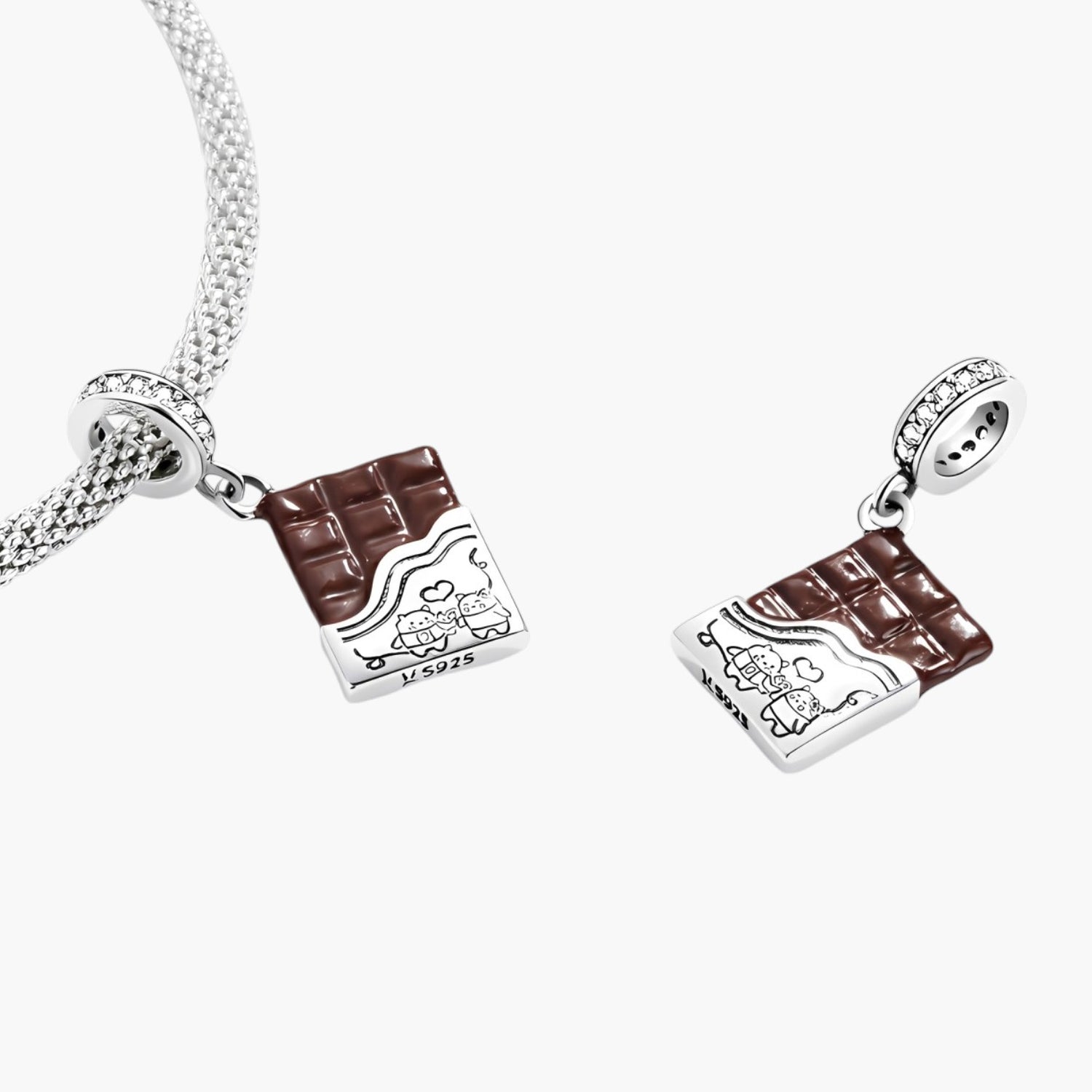 Charm Chocolate em Prata de Lei 925
