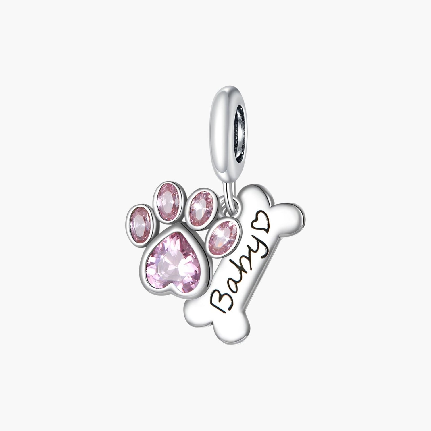 Charm Patinha de Cão em Prata de Lei 925