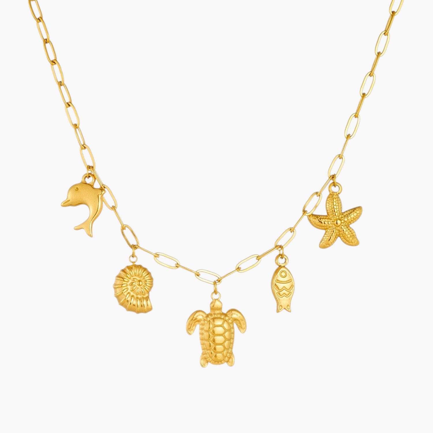 Colar Sea Life em Aço Inoxidável