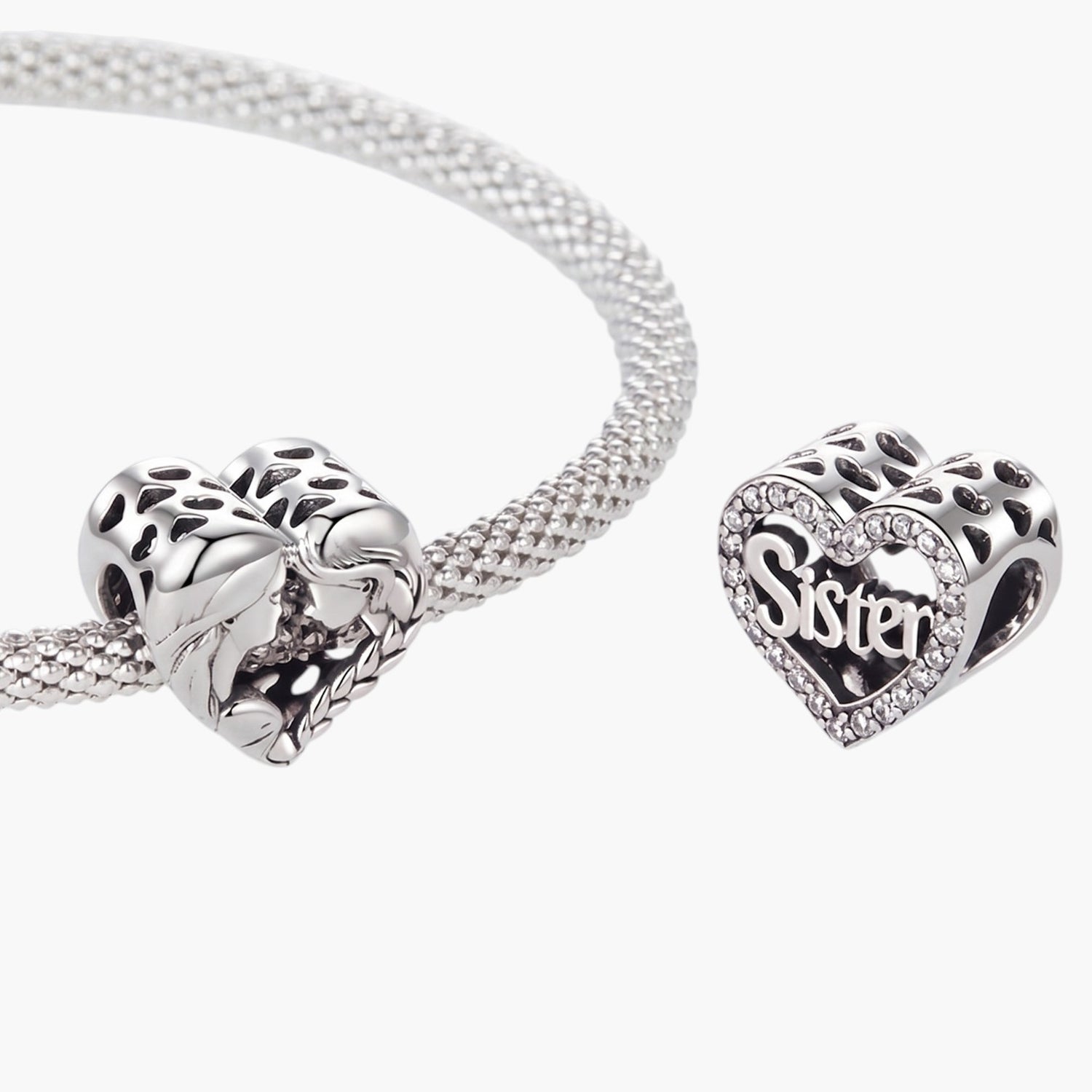 Charm Love Sisters em Prata de Lei 925