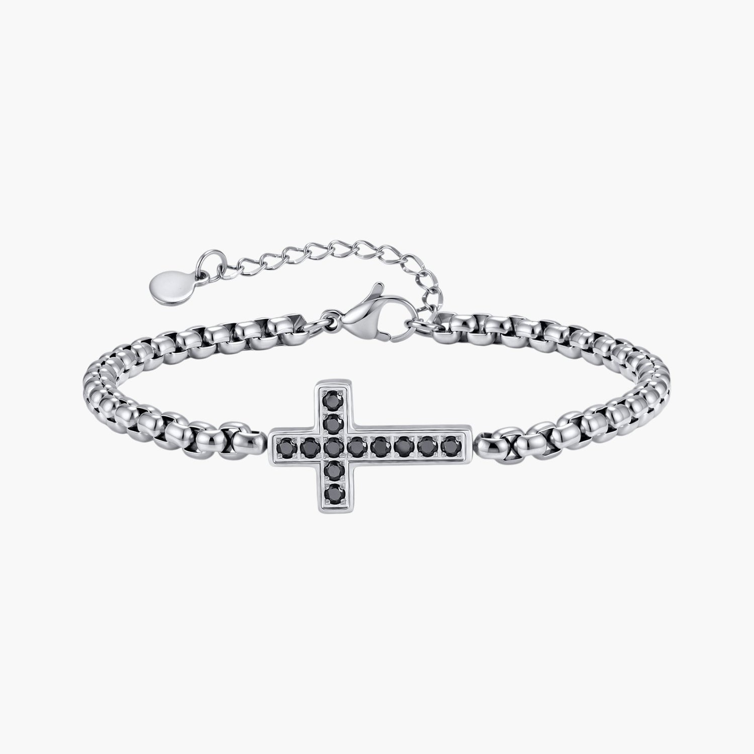 Pulseira Cruz em Aço Inoxidável