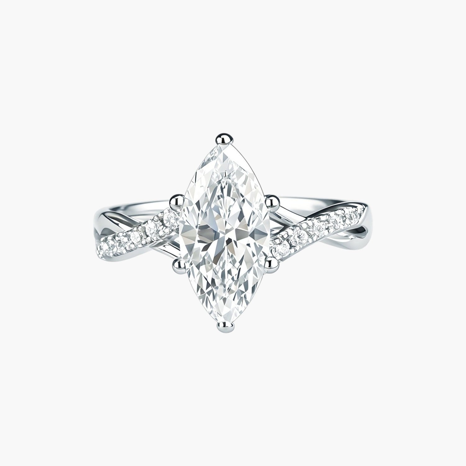 Anel Lumina em Prata de Lei 925 com Moissanite