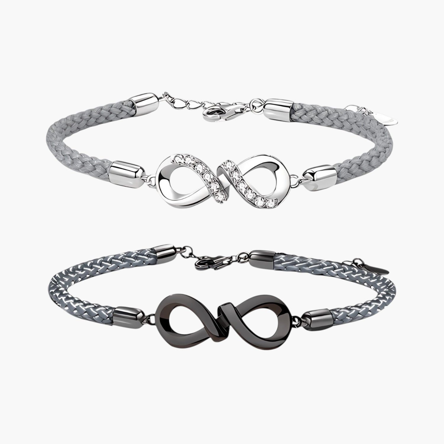 Pulseira Infinito de Casal em Prata de Lei 925