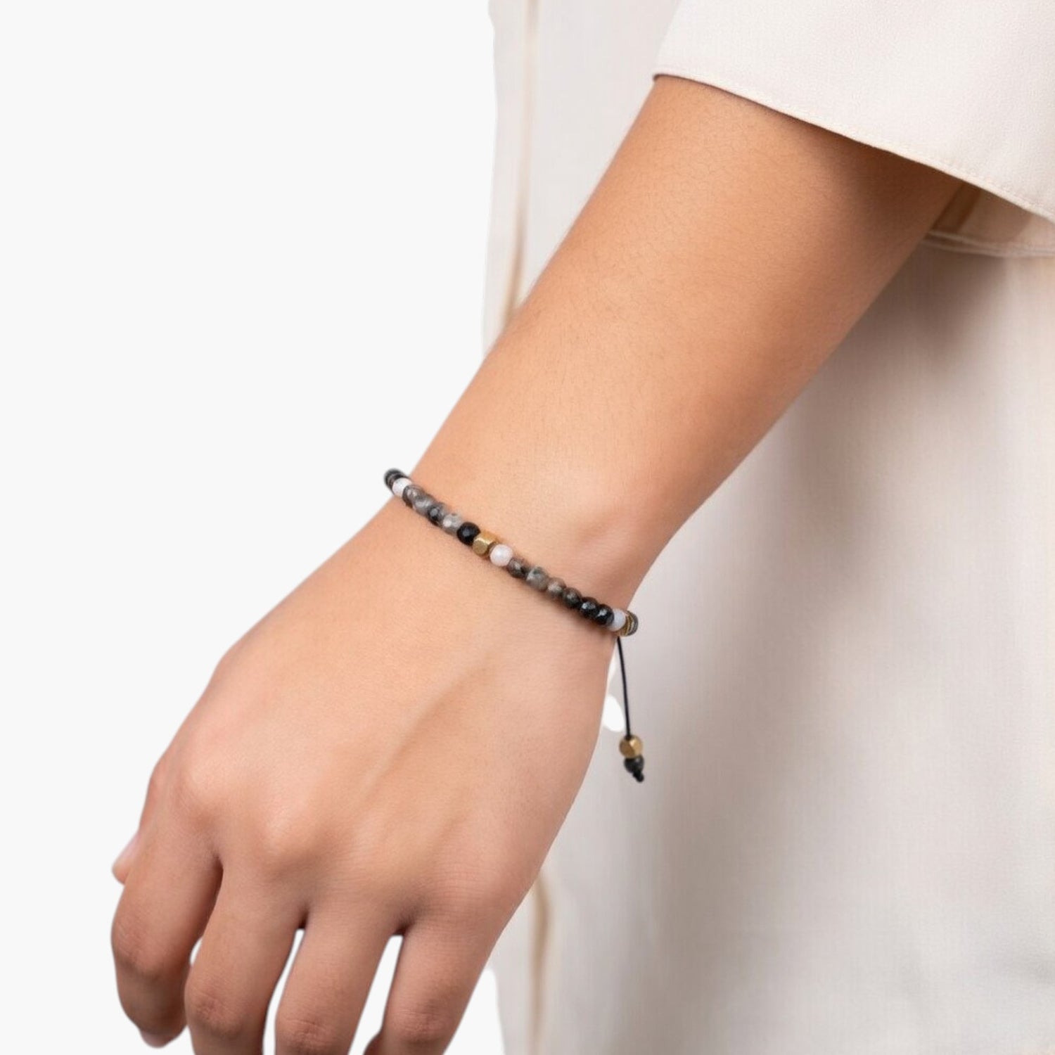 Pulseira Tibetana Ajustável em Pedra Natural