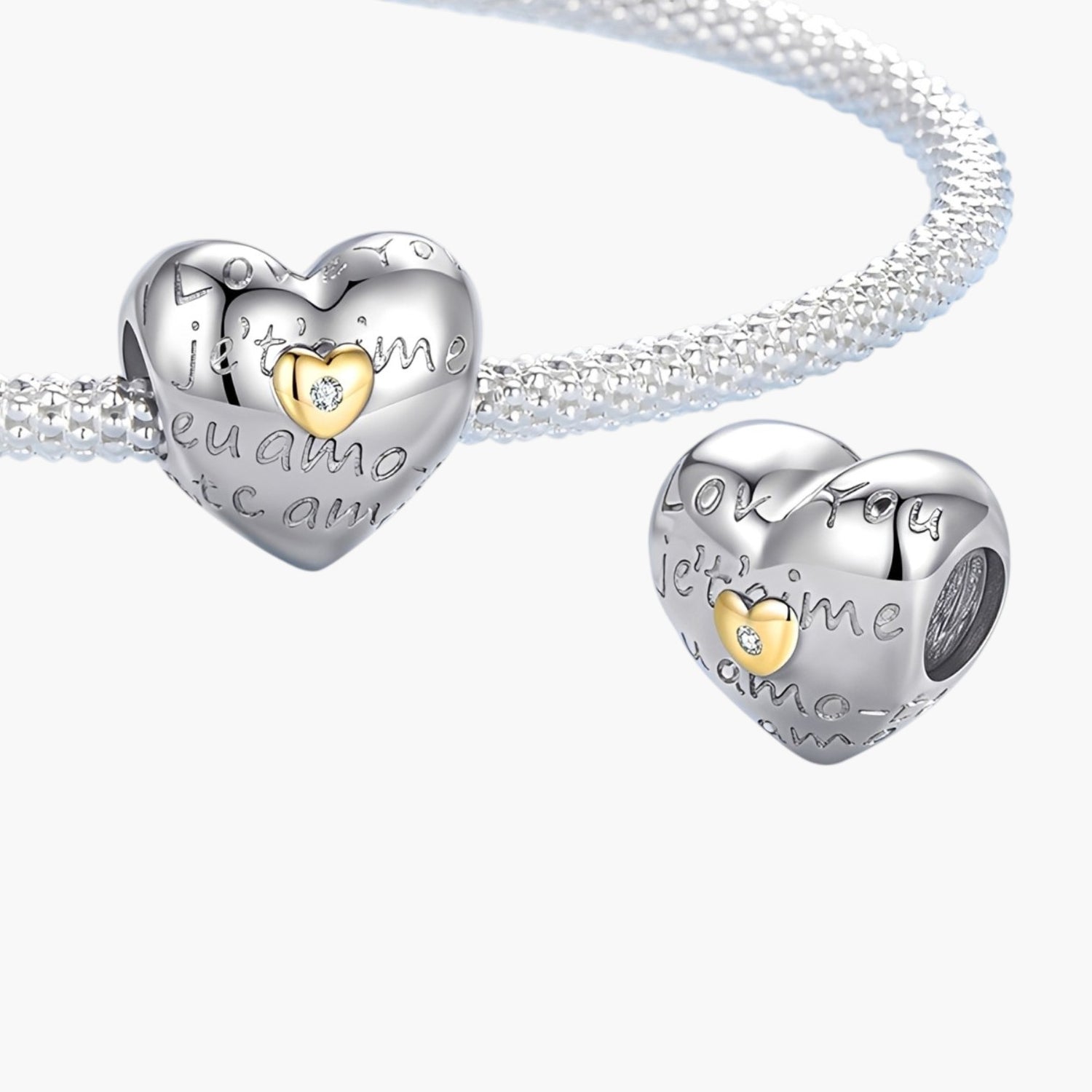 Charm Heart em Prata de Lei 925