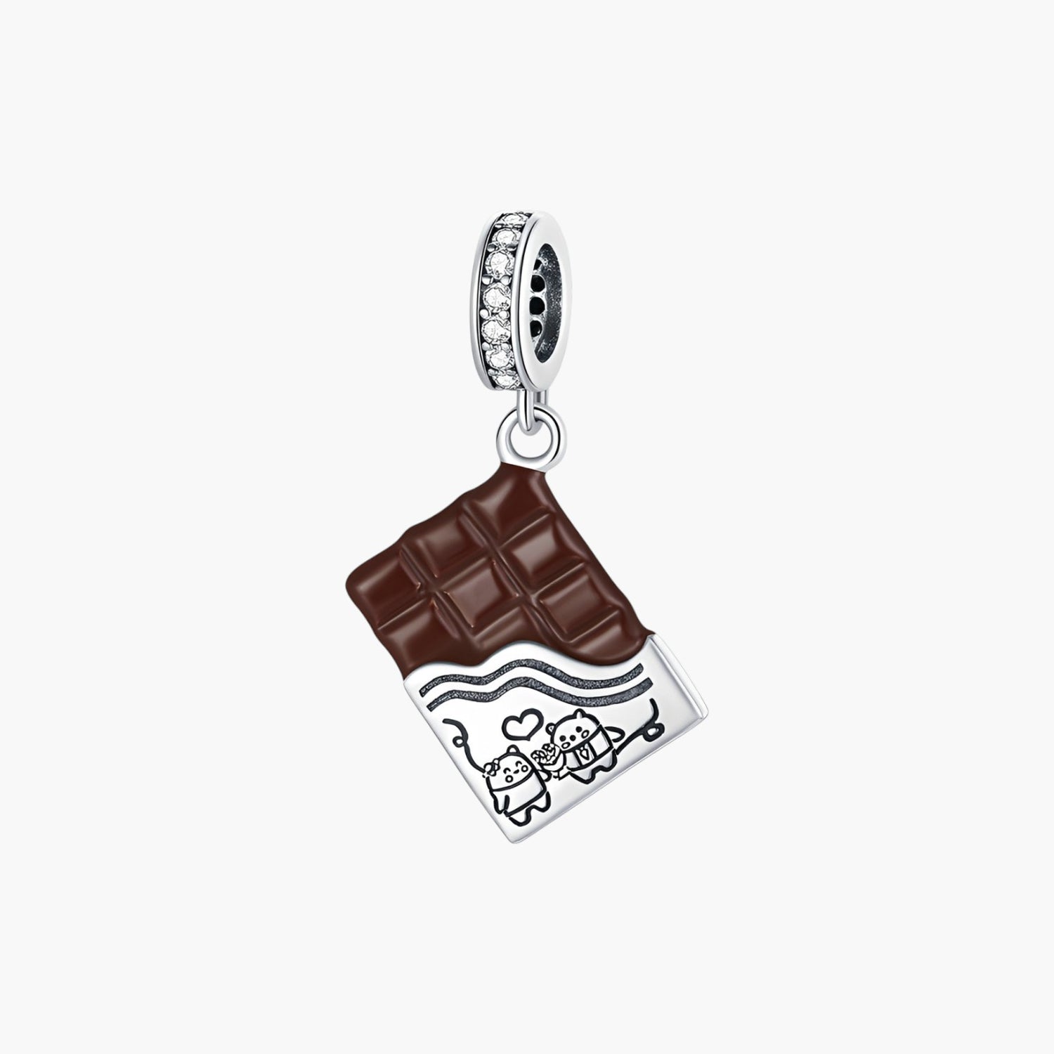 Charm Chocolate em Prata de Lei 925