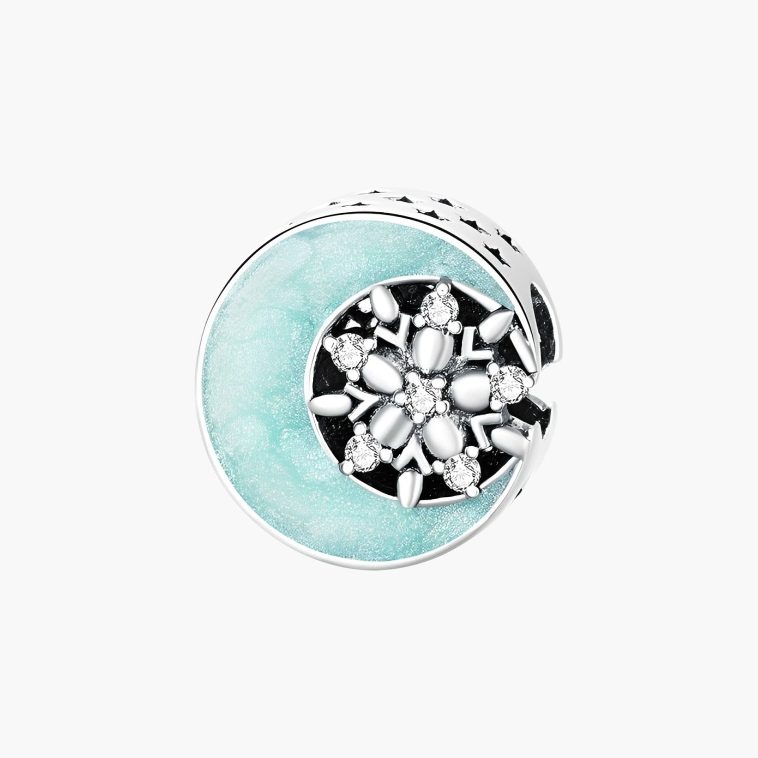 Charm Snow Moon Night em Prata de Lei 925