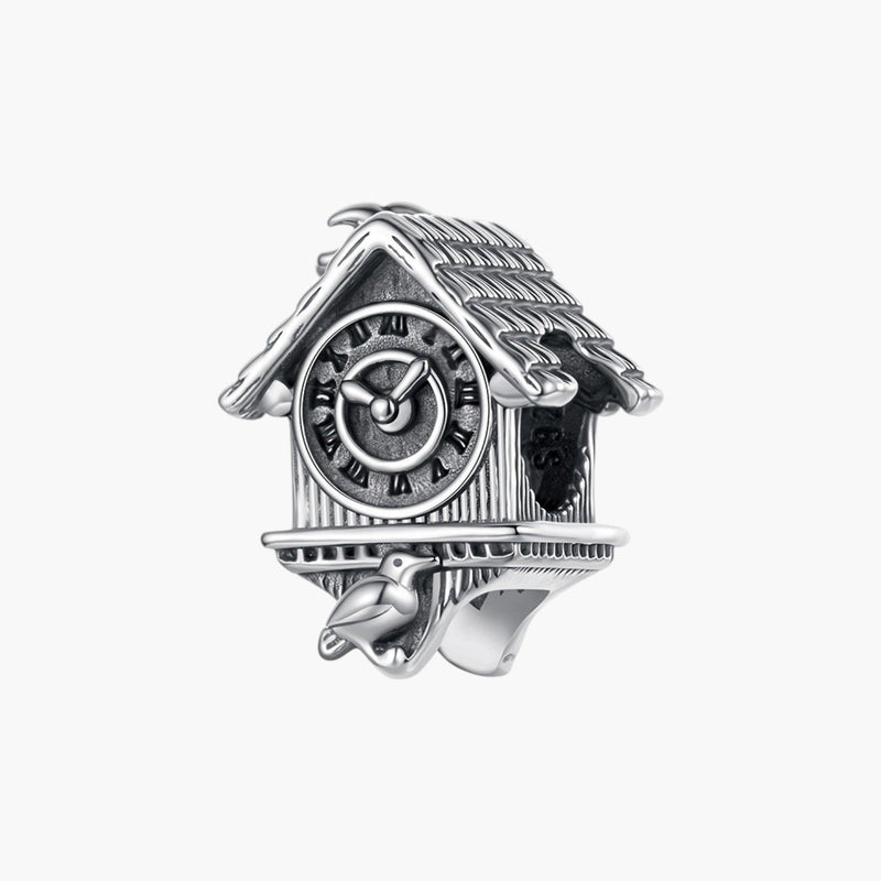 Charm Relógio Cuco em Prata de Lei 925