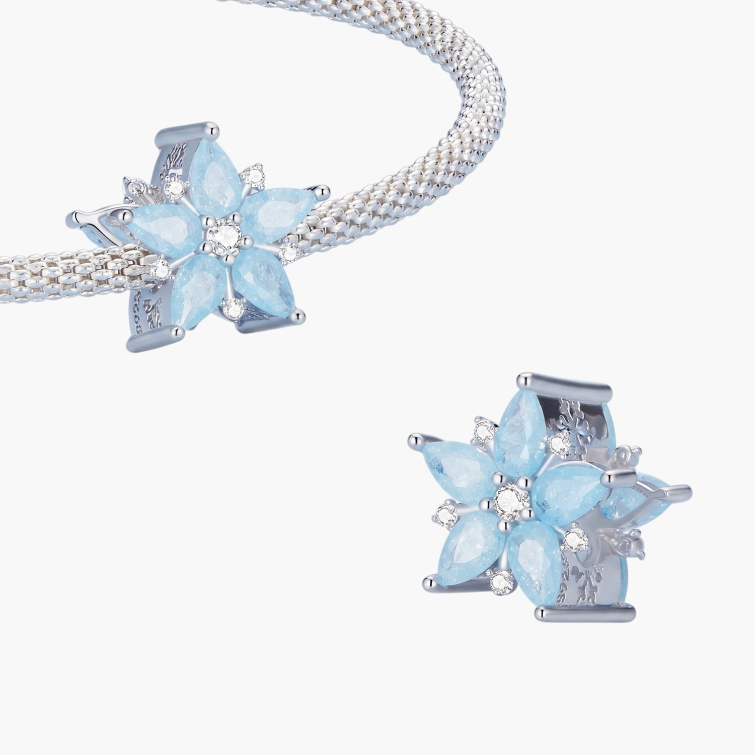 Charm Floco de Neve em Prata de Lei 925
