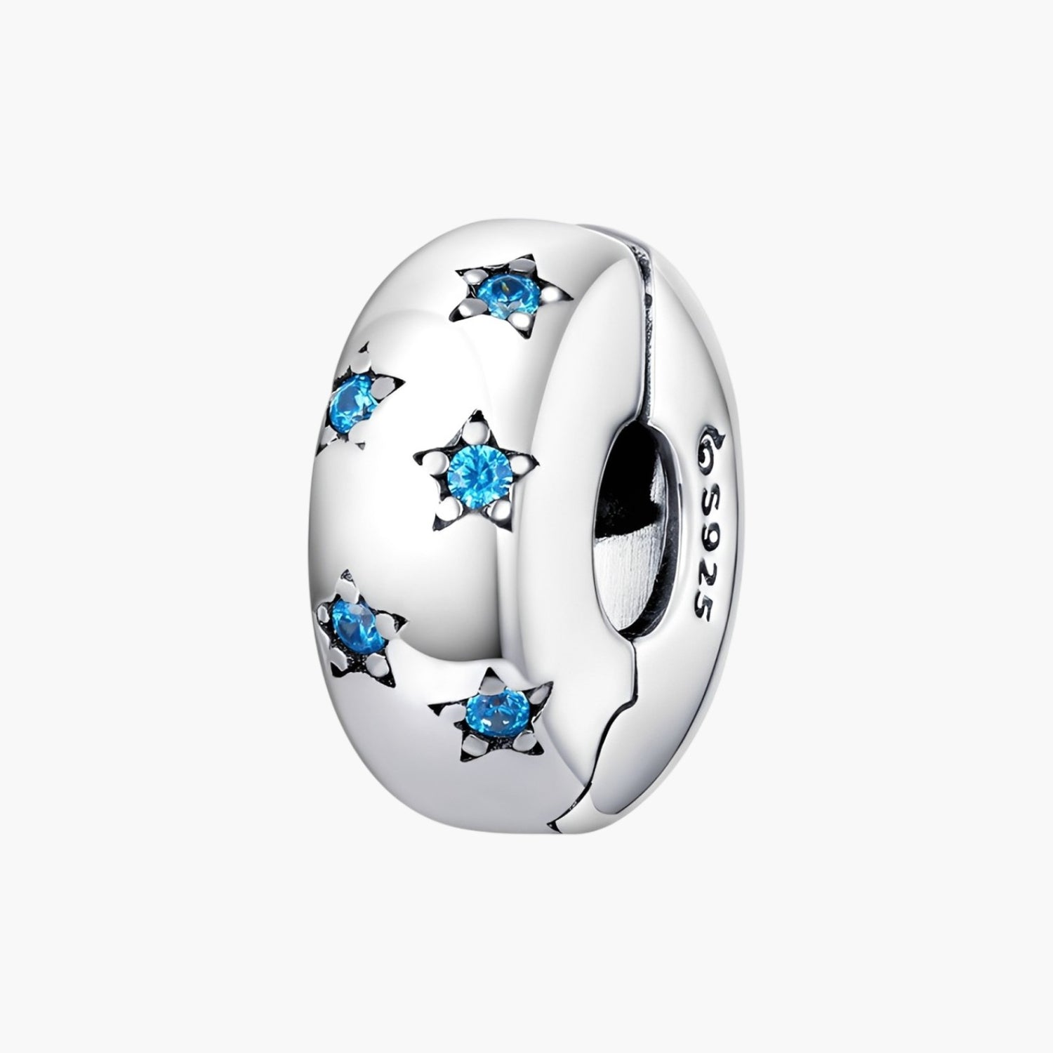 Charm em Prata de Lei 925 com Zircónias Azul-Marinho