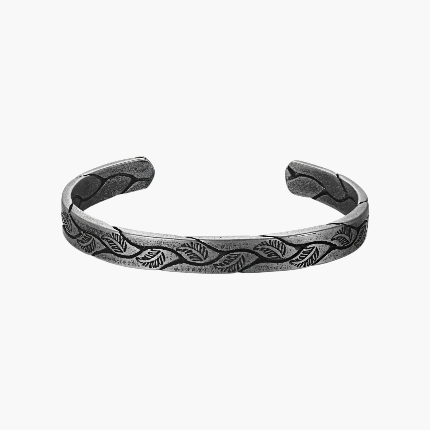 Pulseira Tribal Gravada em Aço Inoxidável 316L