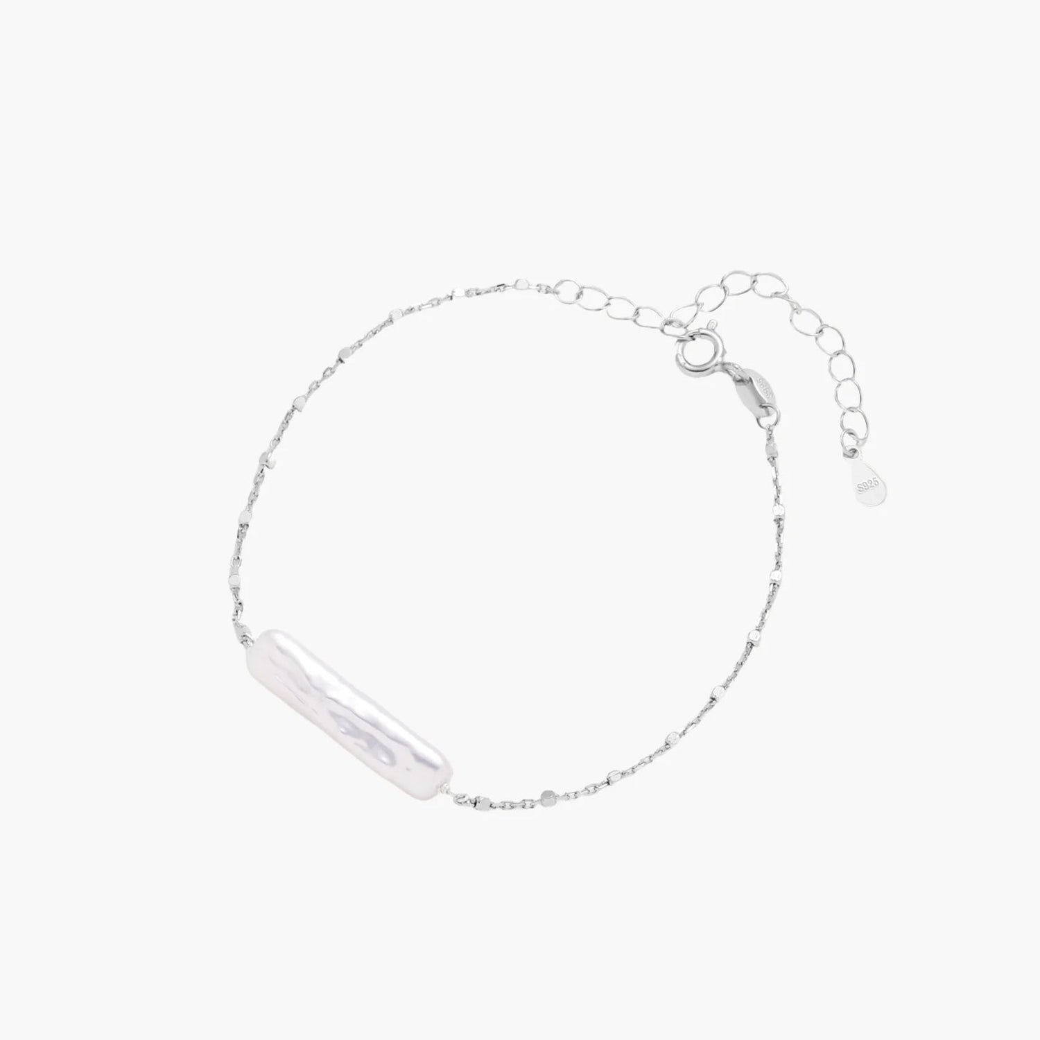 Pulseira em Corrente com Pérola Barroca