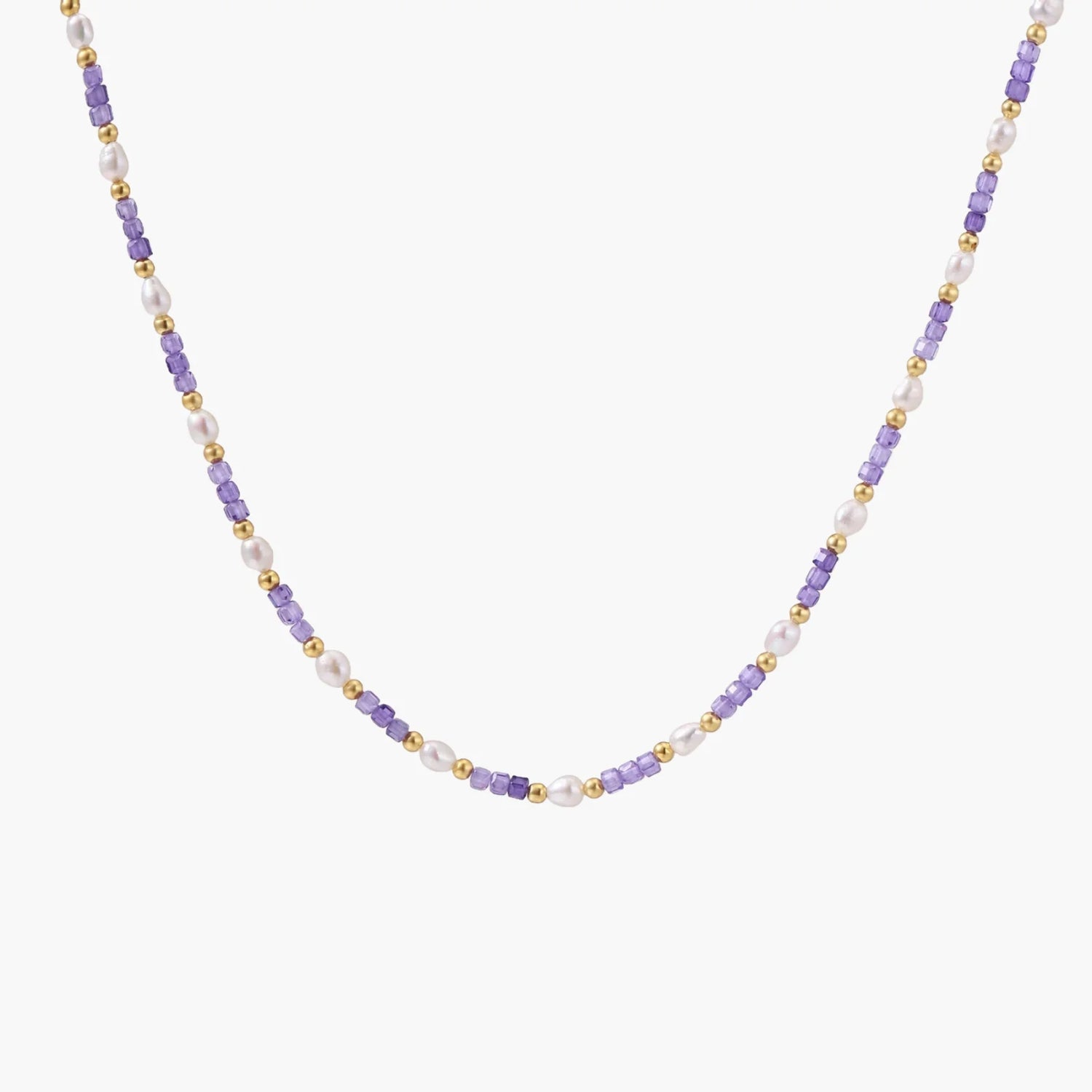Colar Harmonia de Pérola e Ametista